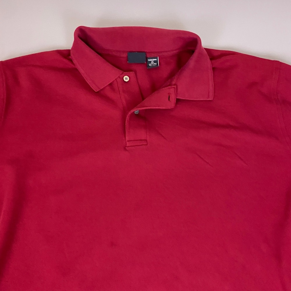 Jos. A. Bank Polo Shirt Mens Size 3XLT Burgundy Red Cotton Traditional Fit *Flaw - Picture 2 of 11